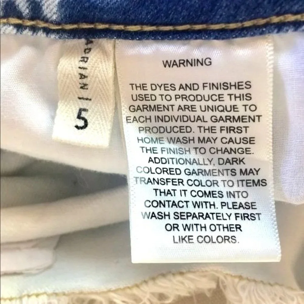 Empyre Adrian High Waisted Cut Offs Blue Denim Jean Shorts Juniors Size 5 New - Picture 7 of 9